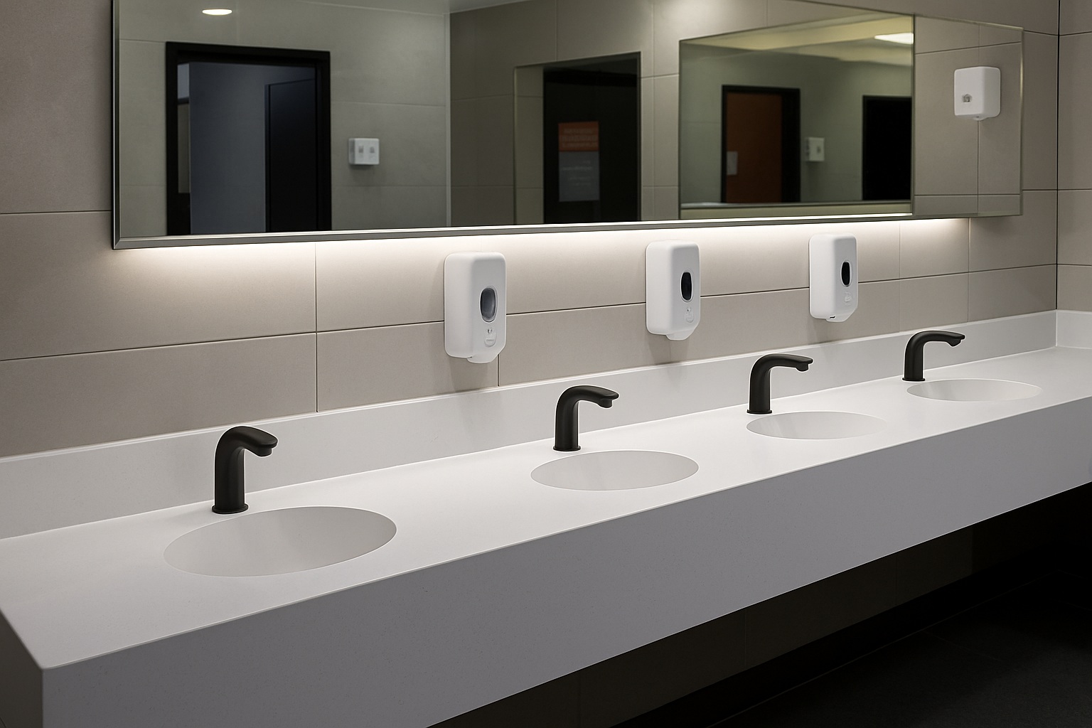 PVD architectural finishes on commercial faucets